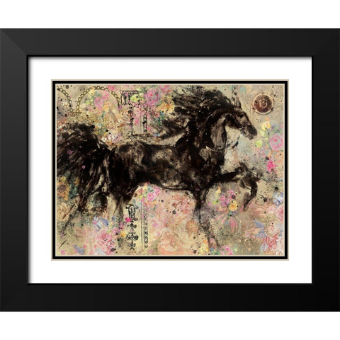 Floral Lepa Zena II Black Modern Wood Framed Art Print with Double Matting by Wiley, Marta