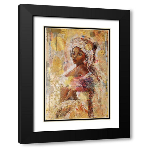 African Light V Black Modern Wood Framed Art Print with Double Matting by Wiley, Marta