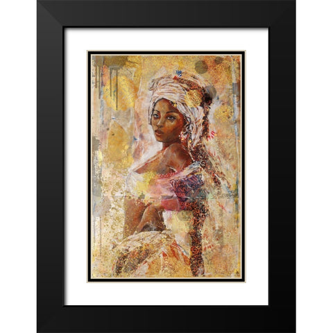 African Light VI Black Modern Wood Framed Art Print with Double Matting by Wiley, Marta