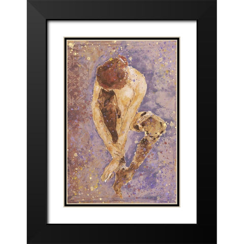 Purple Repose Black Modern Wood Framed Art Print with Double Matting by Wiley, Marta