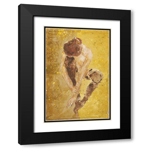 Yellow Repose Black Modern Wood Framed Art Print with Double Matting by Wiley, Marta