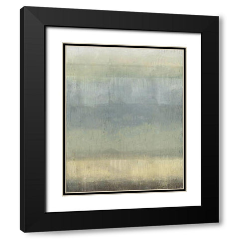 Soft Abstract Black Modern Wood Framed Art Print with Double Matting by Wiley, Marta