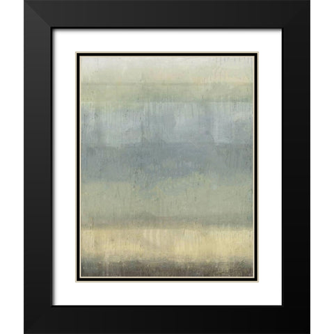 Soft Abstract Black Modern Wood Framed Art Print with Double Matting by Wiley, Marta