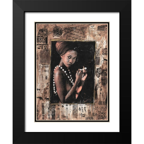 African- Different Frame Black Modern Wood Framed Art Print with Double Matting by Wiley, Marta