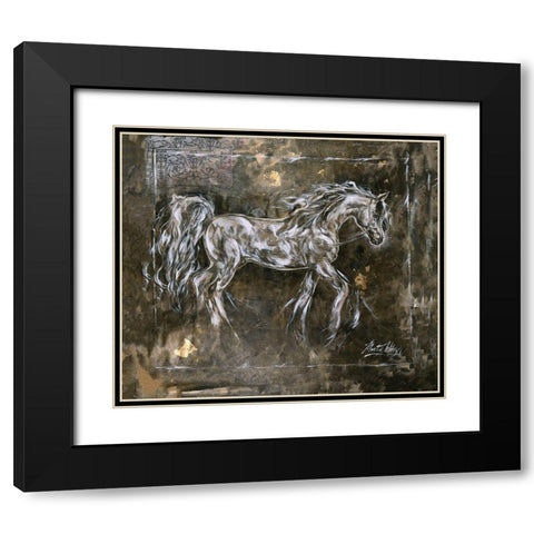 White Lepa Zena Black Modern Wood Framed Art Print with Double Matting by Wiley, Marta
