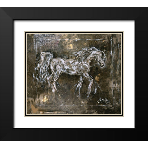 White Lepa Zena Black Modern Wood Framed Art Print with Double Matting by Wiley, Marta