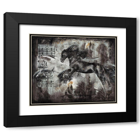 Romance Black Modern Wood Framed Art Print with Double Matting by Wiley, Marta