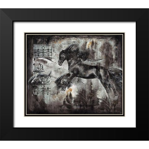 Romance Black Modern Wood Framed Art Print with Double Matting by Wiley, Marta