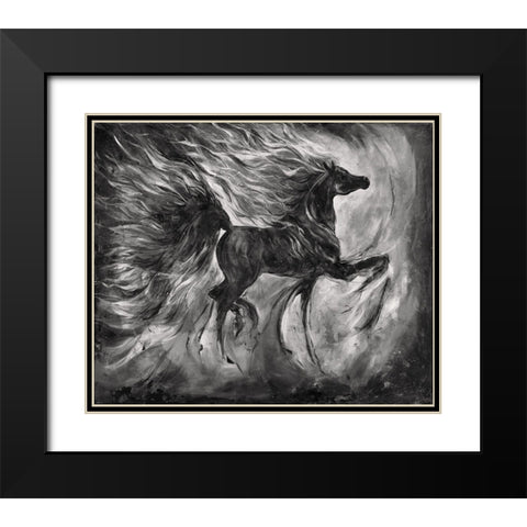 Romance BandW Black Modern Wood Framed Art Print with Double Matting by Wiley, Marta