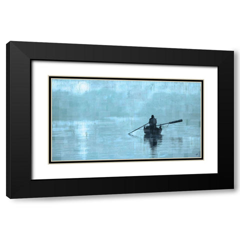 Peace Black Modern Wood Framed Art Print with Double Matting by Wiley, Marta