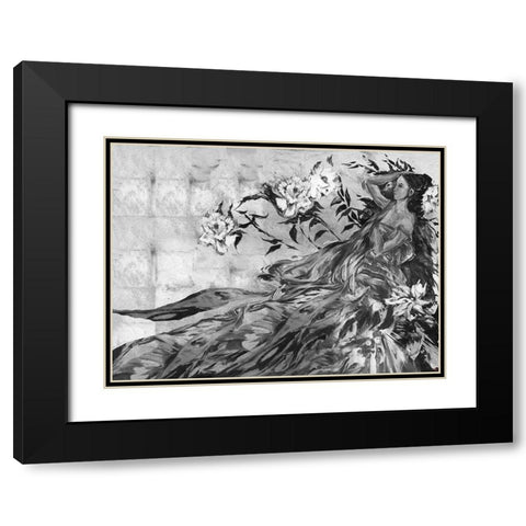 India Ink Sketch Black Modern Wood Framed Art Print with Double Matting by Wiley, Marta