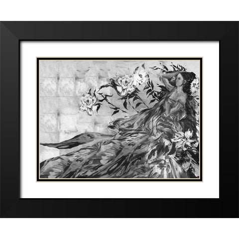 India Ink Sketch Black Modern Wood Framed Art Print with Double Matting by Wiley, Marta