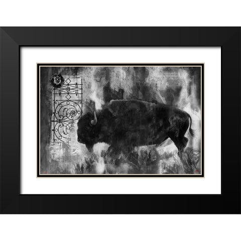 Buffalo BandW Black Modern Wood Framed Art Print with Double Matting by Wiley, Marta