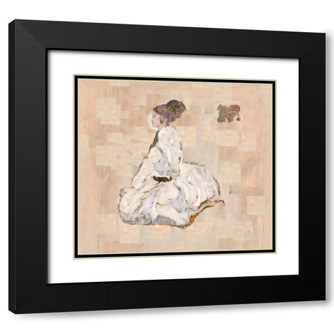 Silk Squares II Black Modern Wood Framed Art Print with Double Matting by Wiley, Marta