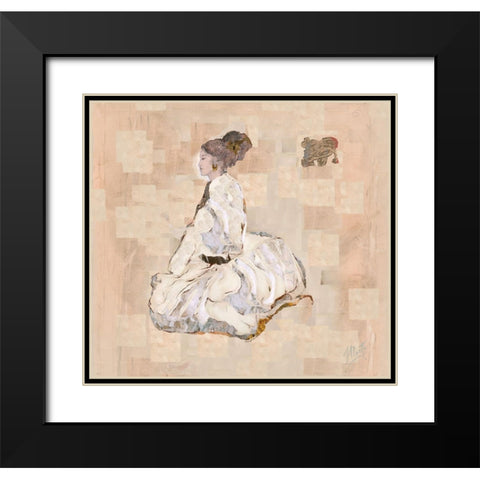 Silk Squares II Black Modern Wood Framed Art Print with Double Matting by Wiley, Marta