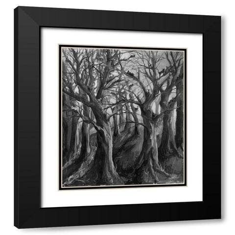 Cats BandW Black Modern Wood Framed Art Print with Double Matting by Wiley, Marta
