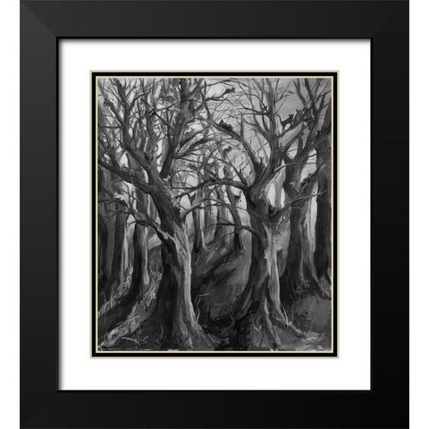 Cats BandW Black Modern Wood Framed Art Print with Double Matting by Wiley, Marta