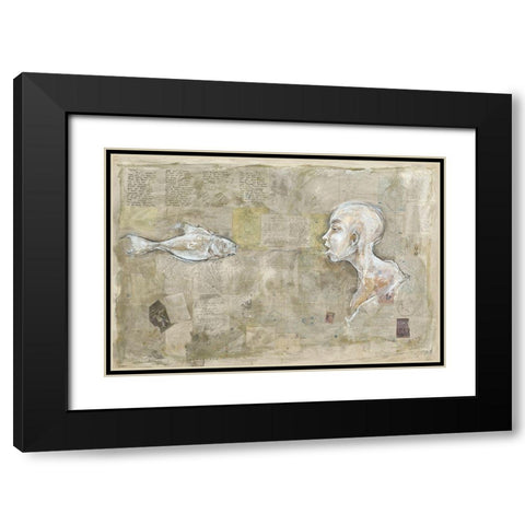 Hook Black Modern Wood Framed Art Print with Double Matting by Wiley, Marta