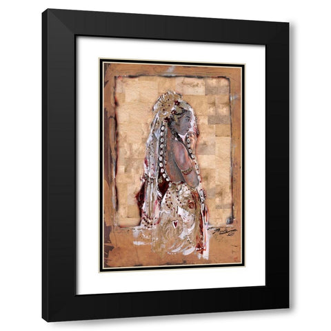 Golden Princess Black Modern Wood Framed Art Print with Double Matting by Wiley, Marta