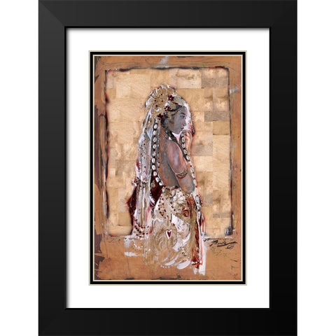 Golden Princess Black Modern Wood Framed Art Print with Double Matting by Wiley, Marta