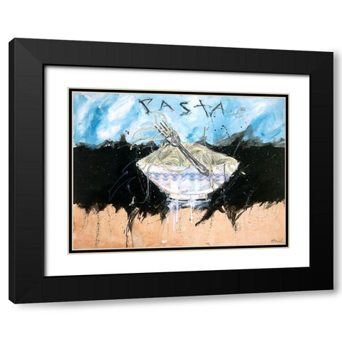 Pasta I Black Modern Wood Framed Art Print with Double Matting by Wiley, Marta