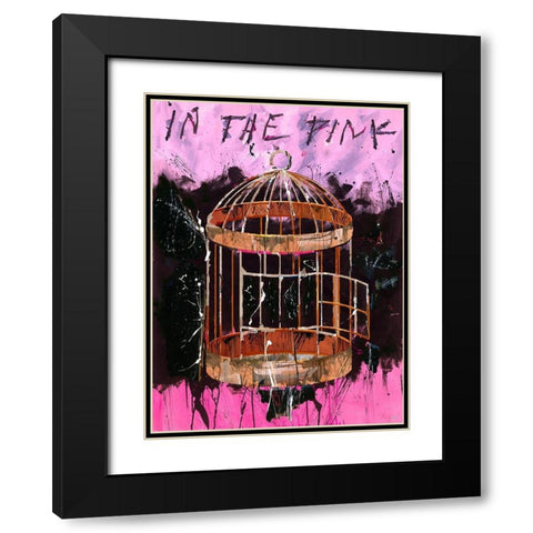 IN THE PINK Black Modern Wood Framed Art Print with Double Matting by Wiley, Marta