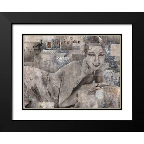Josephine Black Modern Wood Framed Art Print with Double Matting by Wiley, Marta