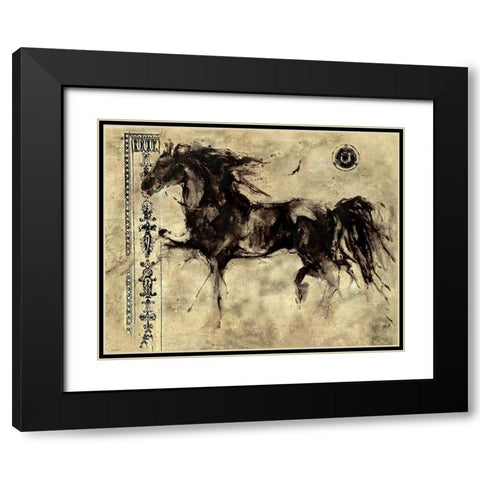 Lepa Zena Original Black Modern Wood Framed Art Print with Double Matting by Wiley, Marta