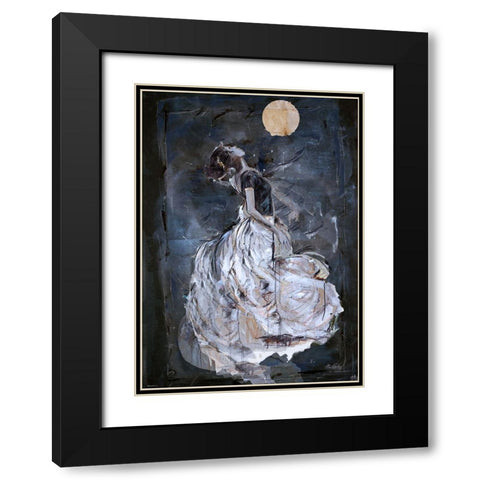 Night Black Modern Wood Framed Art Print with Double Matting by Wiley, Marta