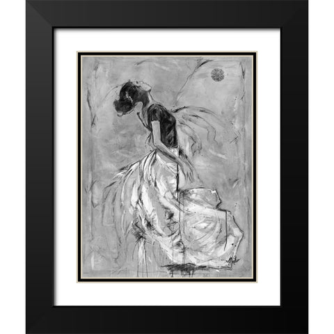 Living The Dream BandW Black Modern Wood Framed Art Print with Double Matting by Wiley, Marta