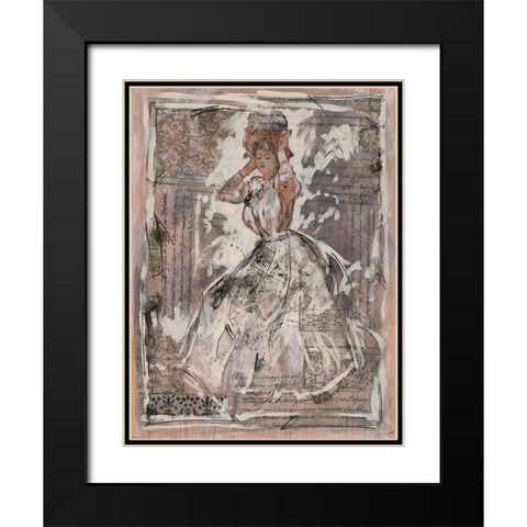 Beauty Stencil II Black Modern Wood Framed Art Print with Double Matting by Wiley, Marta