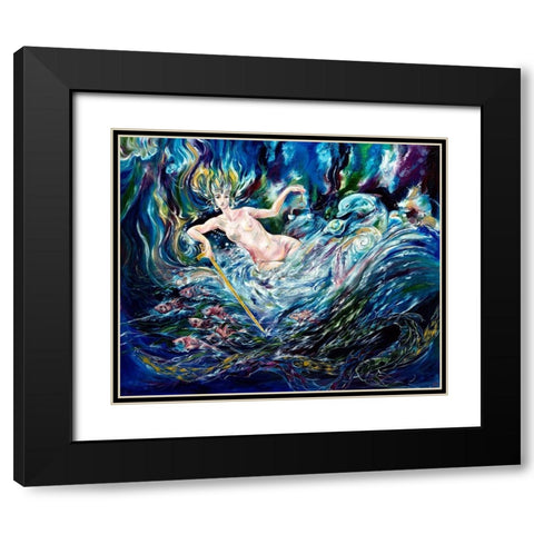 Goddess Black Modern Wood Framed Art Print with Double Matting by Wiley, Marta