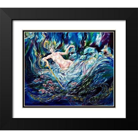 Goddess Black Modern Wood Framed Art Print with Double Matting by Wiley, Marta