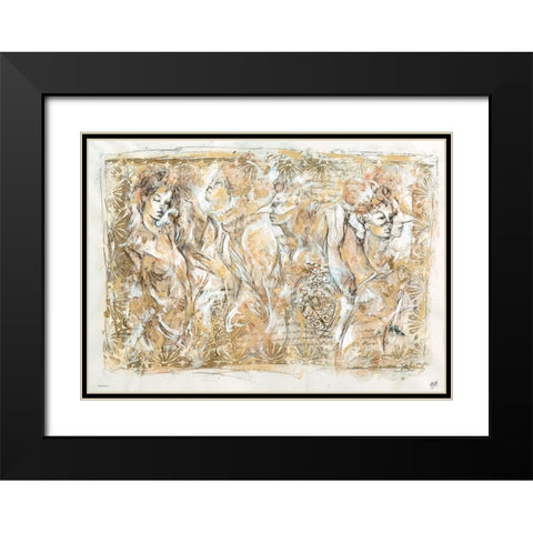 Masqurade different border Black Modern Wood Framed Art Print with Double Matting by Wiley, Marta