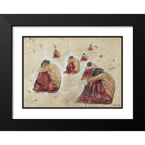 Indian Red Skirt-2 Black Modern Wood Framed Art Print with Double Matting by Wiley, Marta