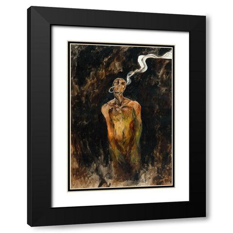 Demon Who Smells The Light Black Modern Wood Framed Art Print with Double Matting by Wiley, Marta