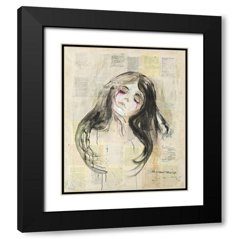 Tears Of Blood Black Modern Wood Framed Art Print with Double Matting by Wiley, Marta