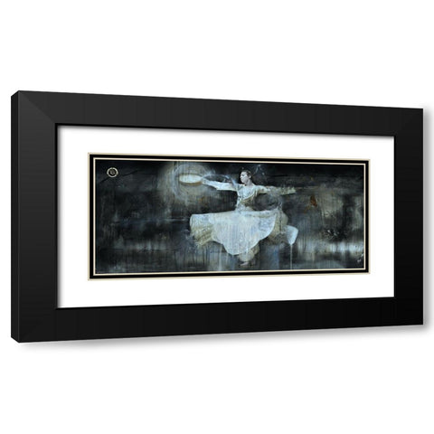 Sufi Dancer Blue Hue Black Modern Wood Framed Art Print with Double Matting by Wiley, Marta