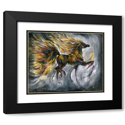 Colorful Lepa Zena Black Modern Wood Framed Art Print with Double Matting by Wiley, Marta