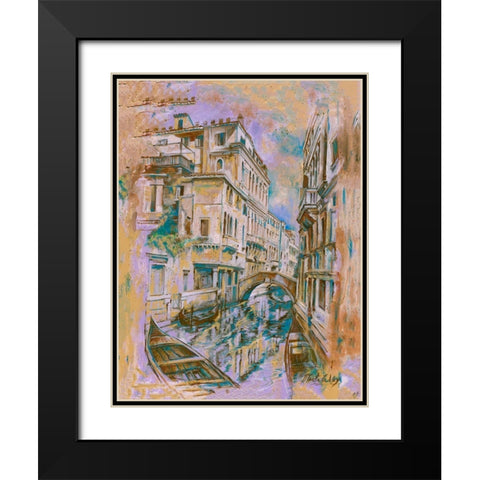 Italy beige, purple Black Modern Wood Framed Art Print with Double Matting by Wiley, Marta