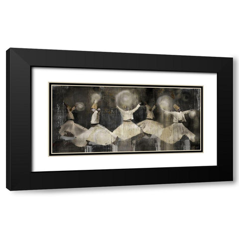 Sufi Dancer Male Black Modern Wood Framed Art Print with Double Matting by Wiley, Marta