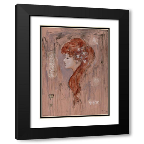 Poetry II Black Modern Wood Framed Art Print with Double Matting by Wiley, Marta