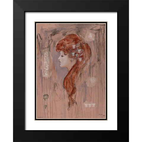 Poetry II Black Modern Wood Framed Art Print with Double Matting by Wiley, Marta