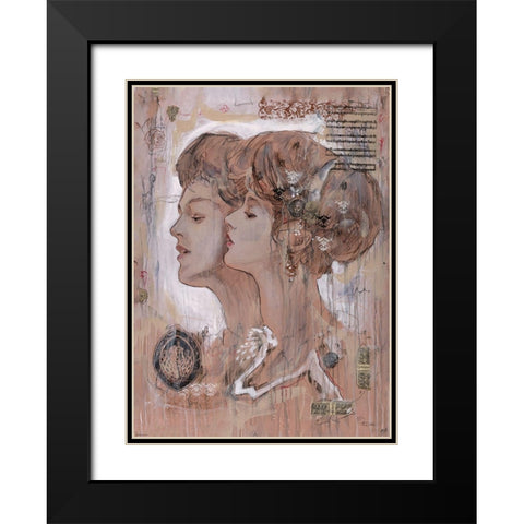 Poetry II Black Modern Wood Framed Art Print with Double Matting by Wiley, Marta