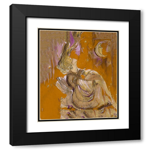 Golden Black Modern Wood Framed Art Print with Double Matting by Wiley, Marta