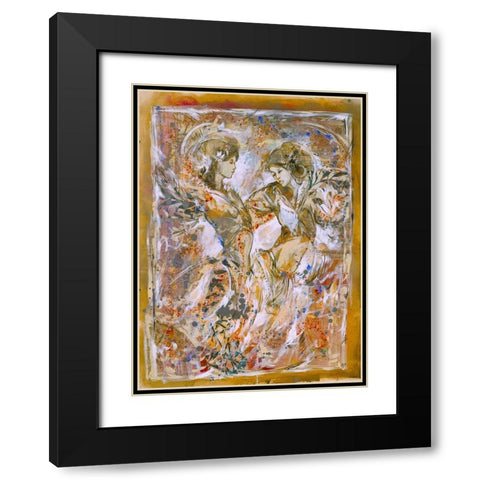 Sisters Black Modern Wood Framed Art Print with Double Matting by Wiley, Marta