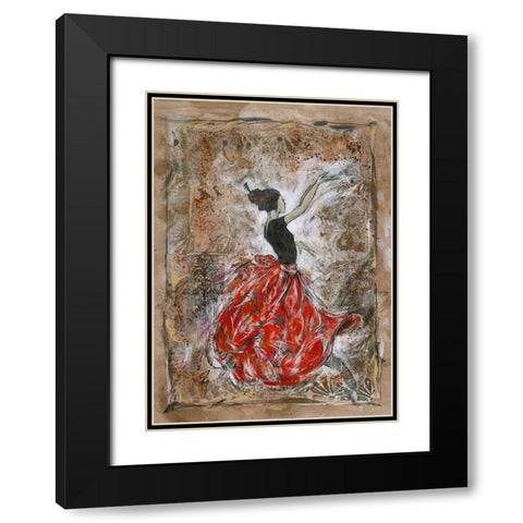 Lovers V Black Modern Wood Framed Art Print with Double Matting by Wiley, Marta
