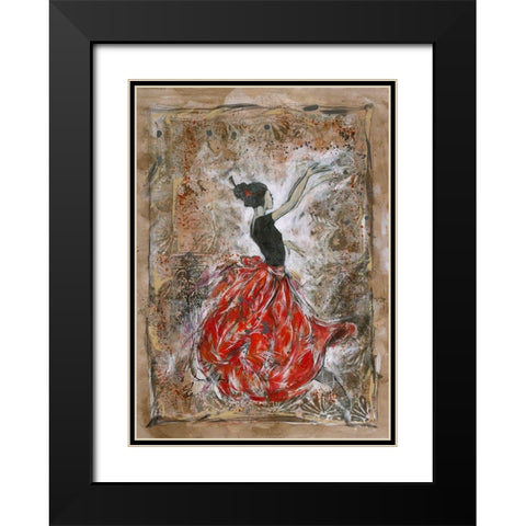 Lovers V Black Modern Wood Framed Art Print with Double Matting by Wiley, Marta