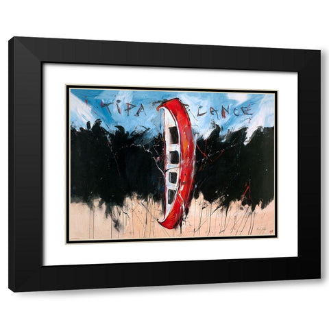 Tip A Conoe Color Black Modern Wood Framed Art Print with Double Matting by Wiley, Marta