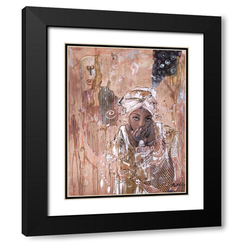 African Queen III Black Modern Wood Framed Art Print with Double Matting by Wiley, Marta